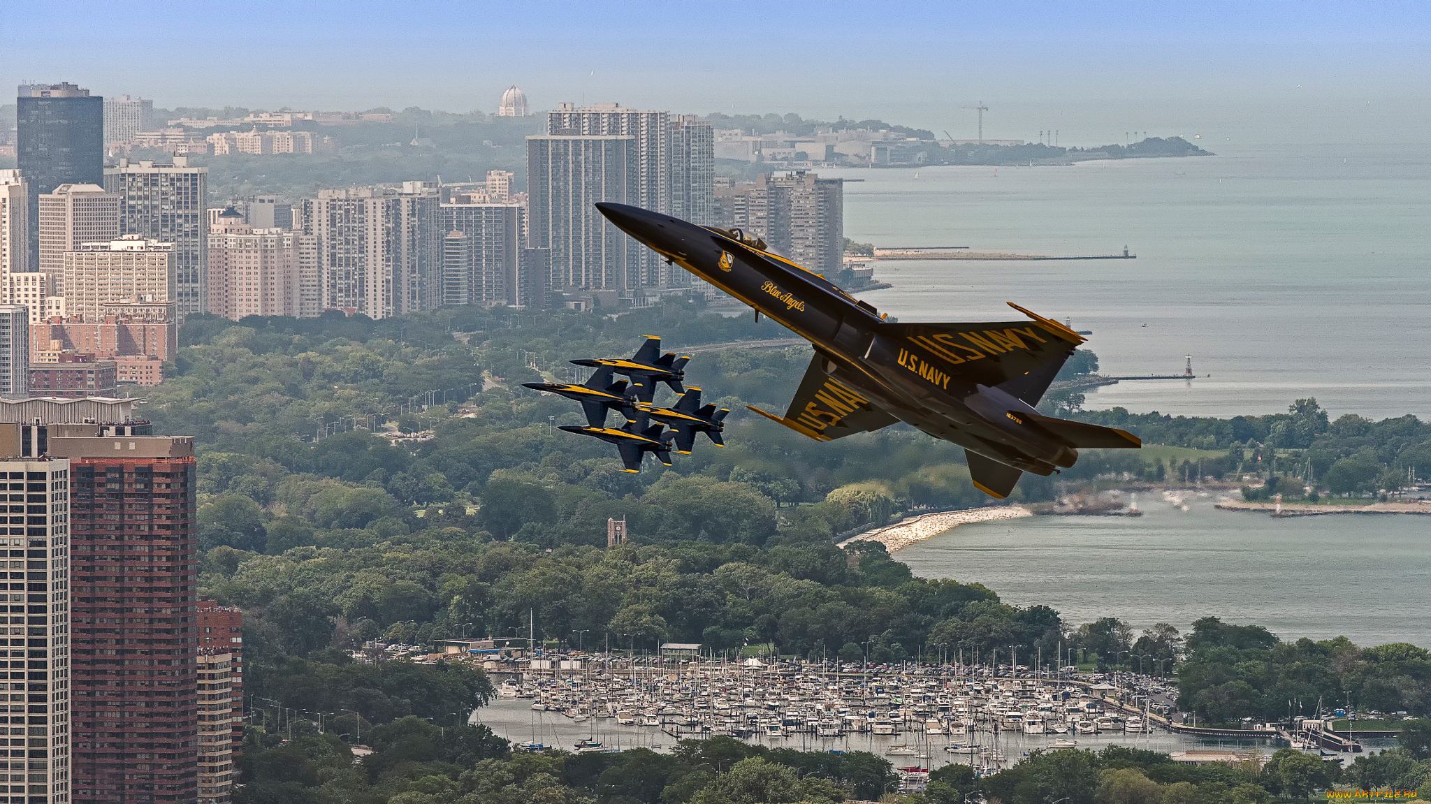 авиация, боевые, самолёты, aircraft, cityscape, blue, angels, городской, пейзаж, пилотажная, группа, wallhaven, истребитель