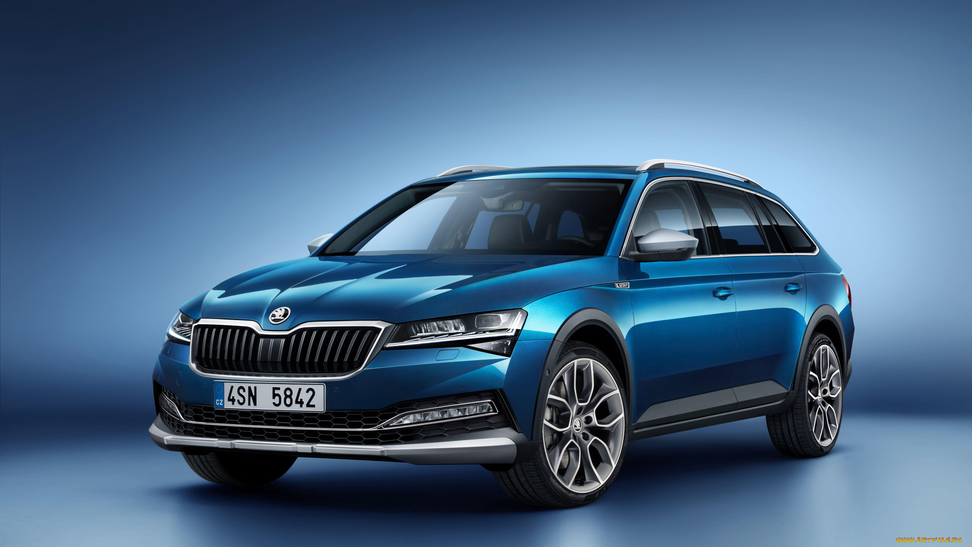 2019, skoda, superb, scout, автомобили, skoda, шкода, чешские, 2019, superb, scout, синий, студия, 4k