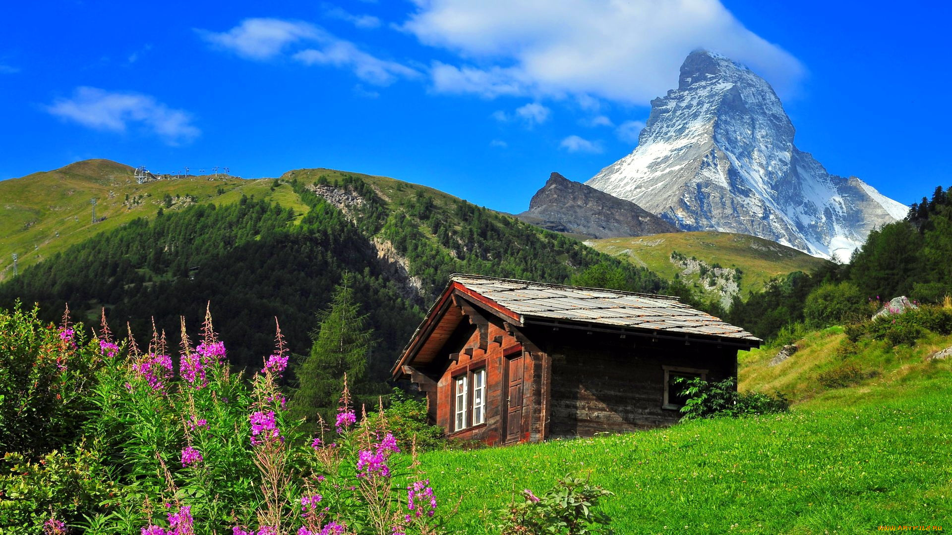 the, matterhorn, switzerland, города, -, здания, , дома, the, matterhorn