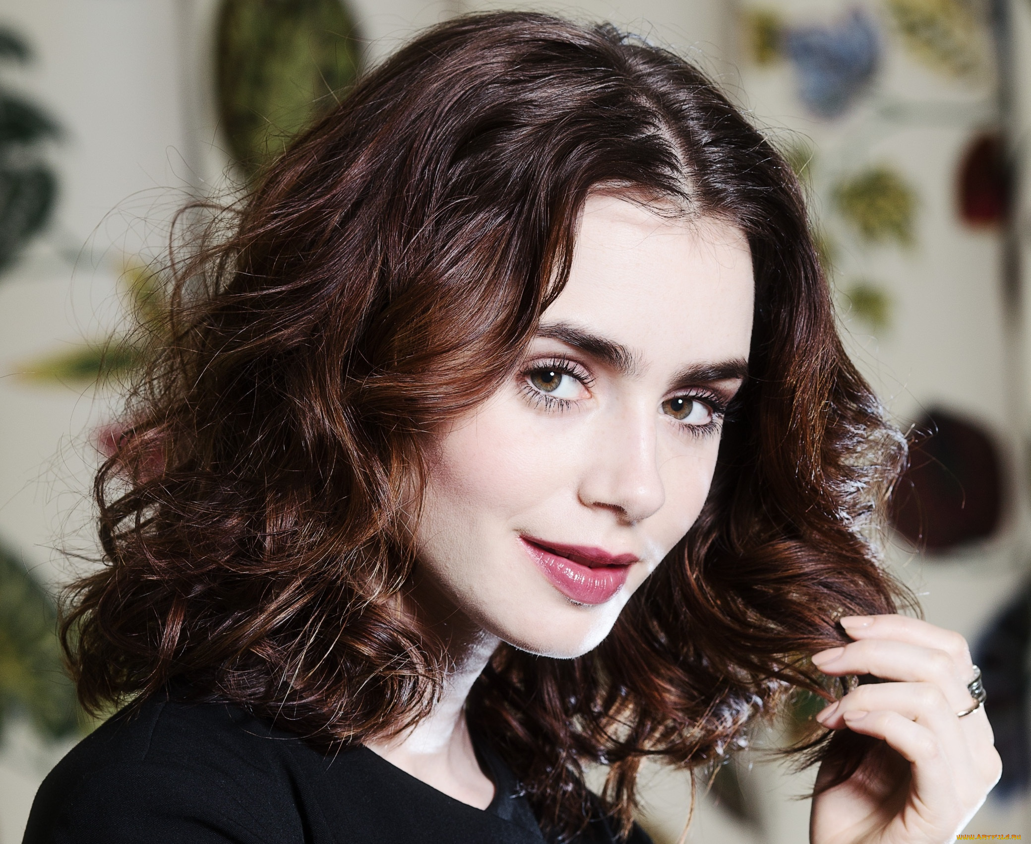 lily, collins, девушки, девушка