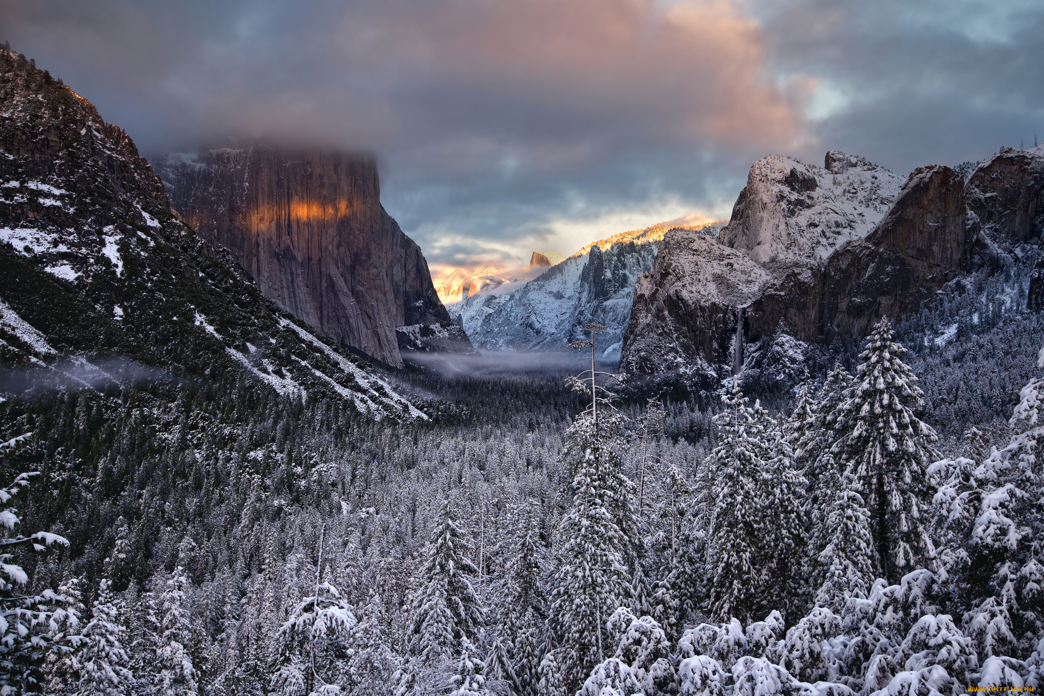 yosemite, national, park, california, природа, горы, сьерра-невада, долина, йосемити, зима, лес, sierra, nevada