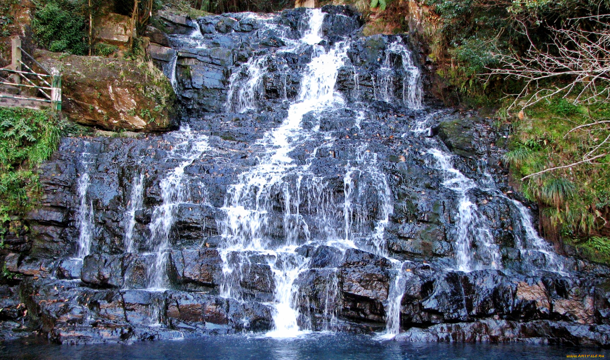 shillong, elephant, falls, природа, водопады, водопад, обрыв, лестница