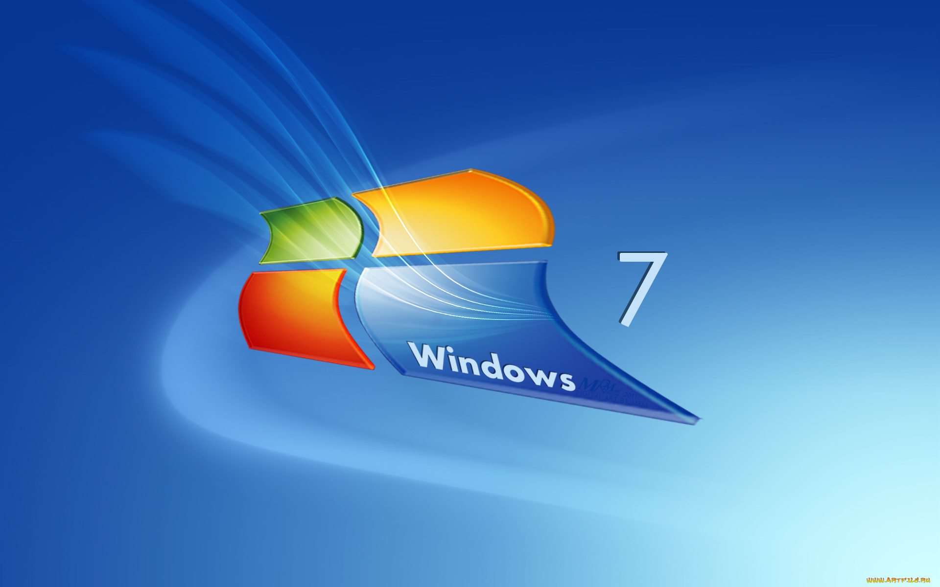 компьютеры, windows, 7, , vienna, логотип, фон