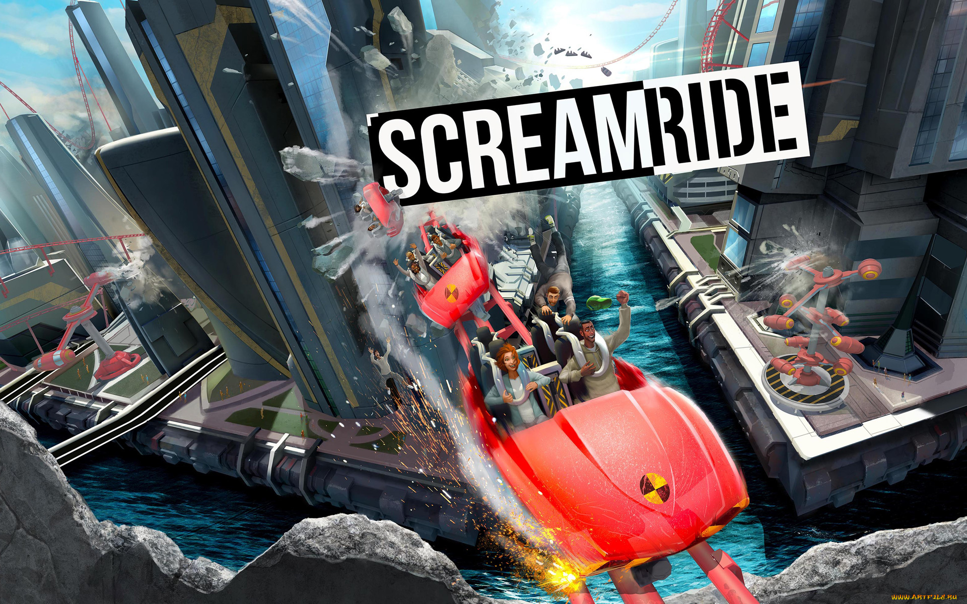 screamride, видео, игры, американские, симулятор, игра, горки