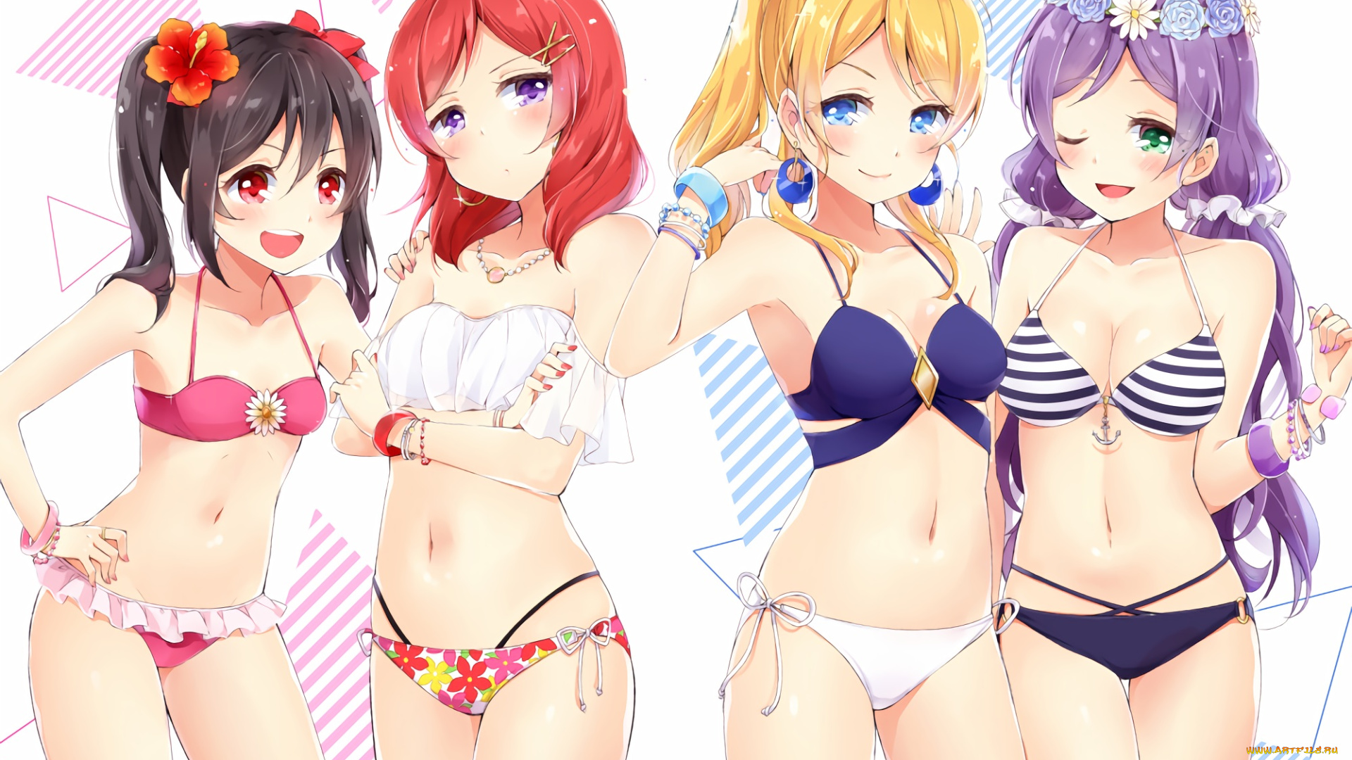 аниме, love, live, , school, idol, project, девушки