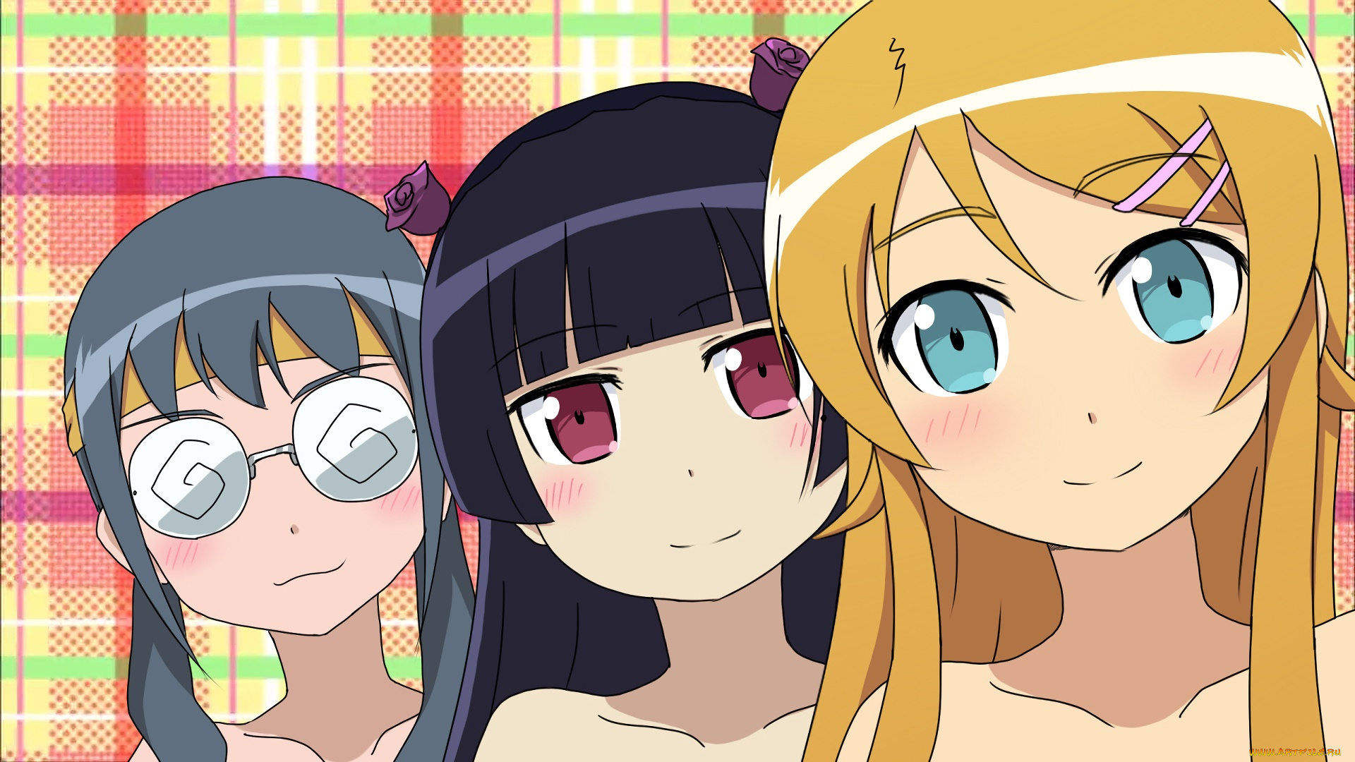 аниме, oreimo, фон, взгляд, девушки