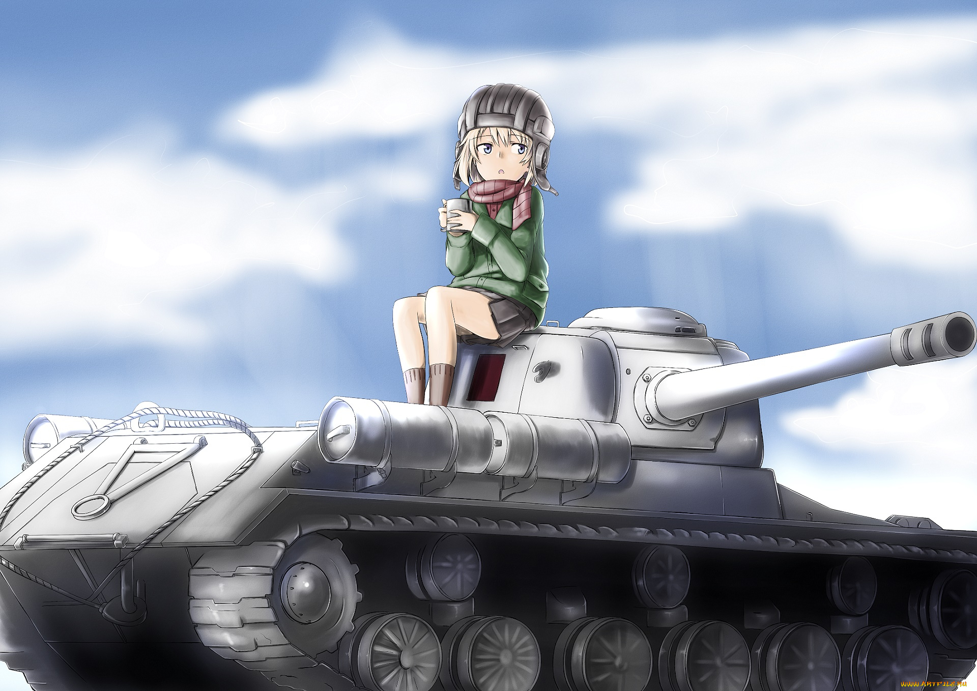 Тянки и танки. Аниме танкистки т 34. Girls und Panzer т-34. Girls und Panzer ИС-2. Аниме танк т34.