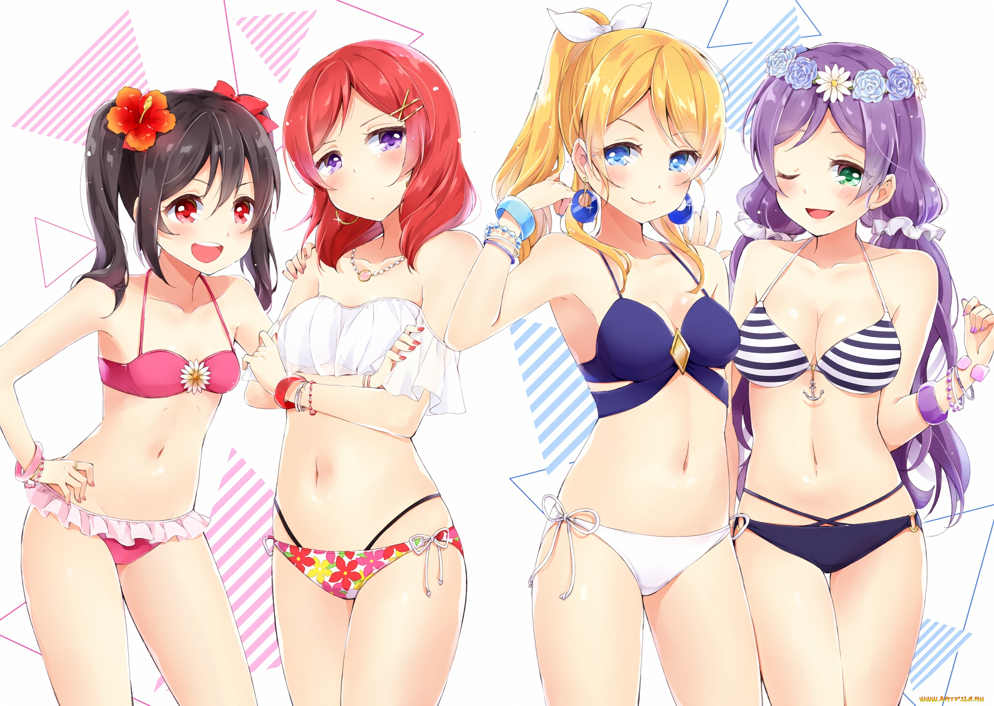 аниме, love, live, , school, idol, project, девушки