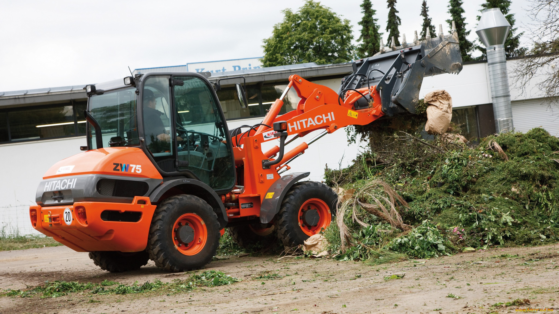 техника, фронтальные, погрузчики, hitachi