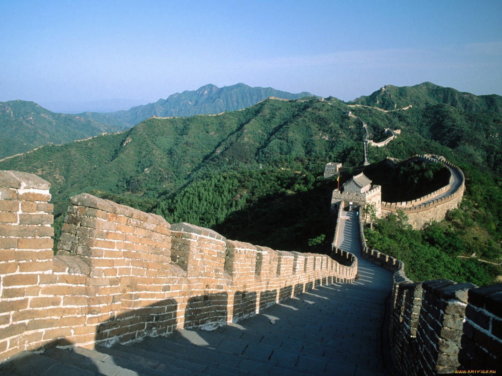 the, great, winding, wall, china, города