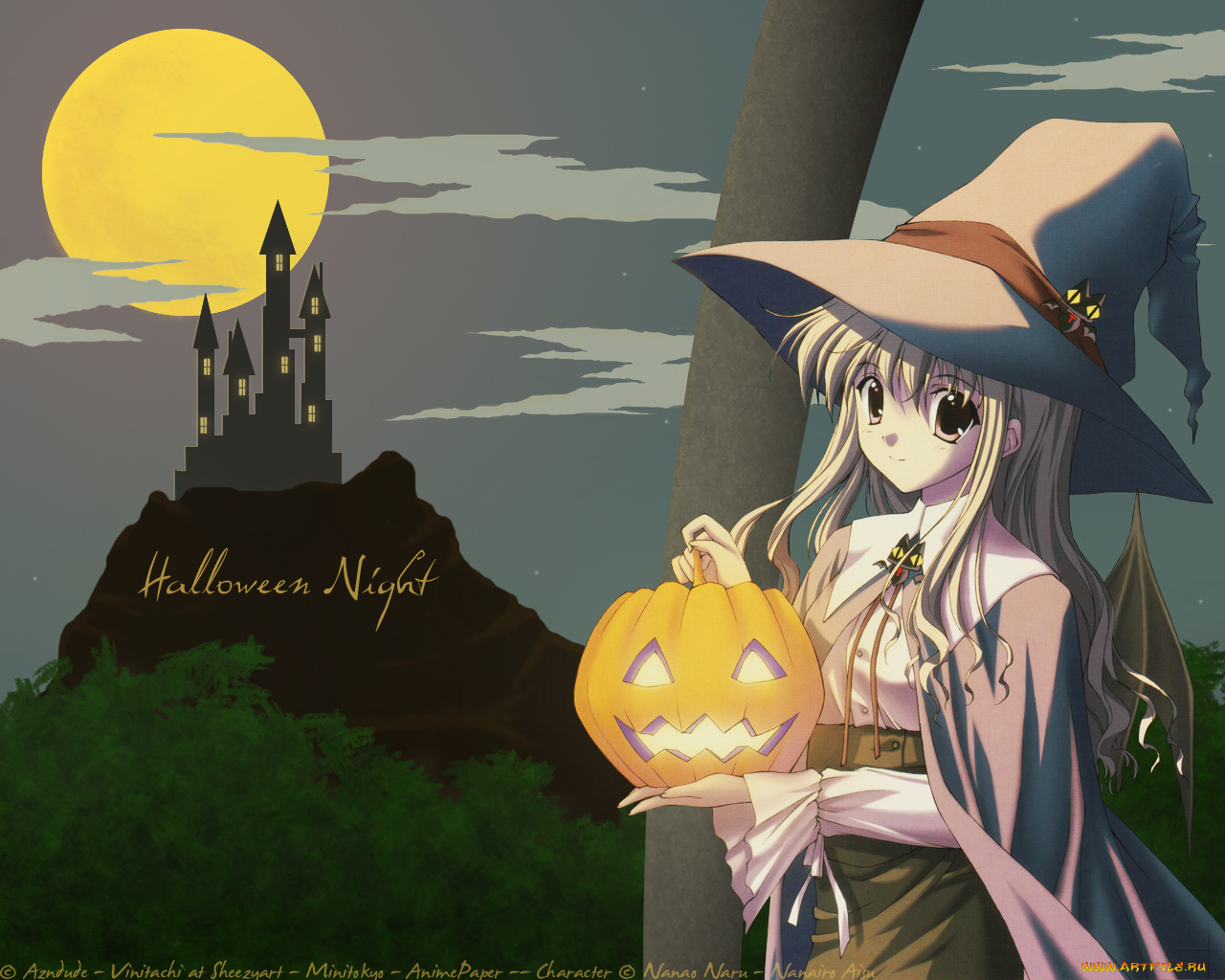 аниме, halloween, magic