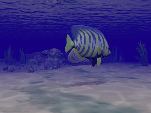 Картинка 3д графика sea undersea море рыба