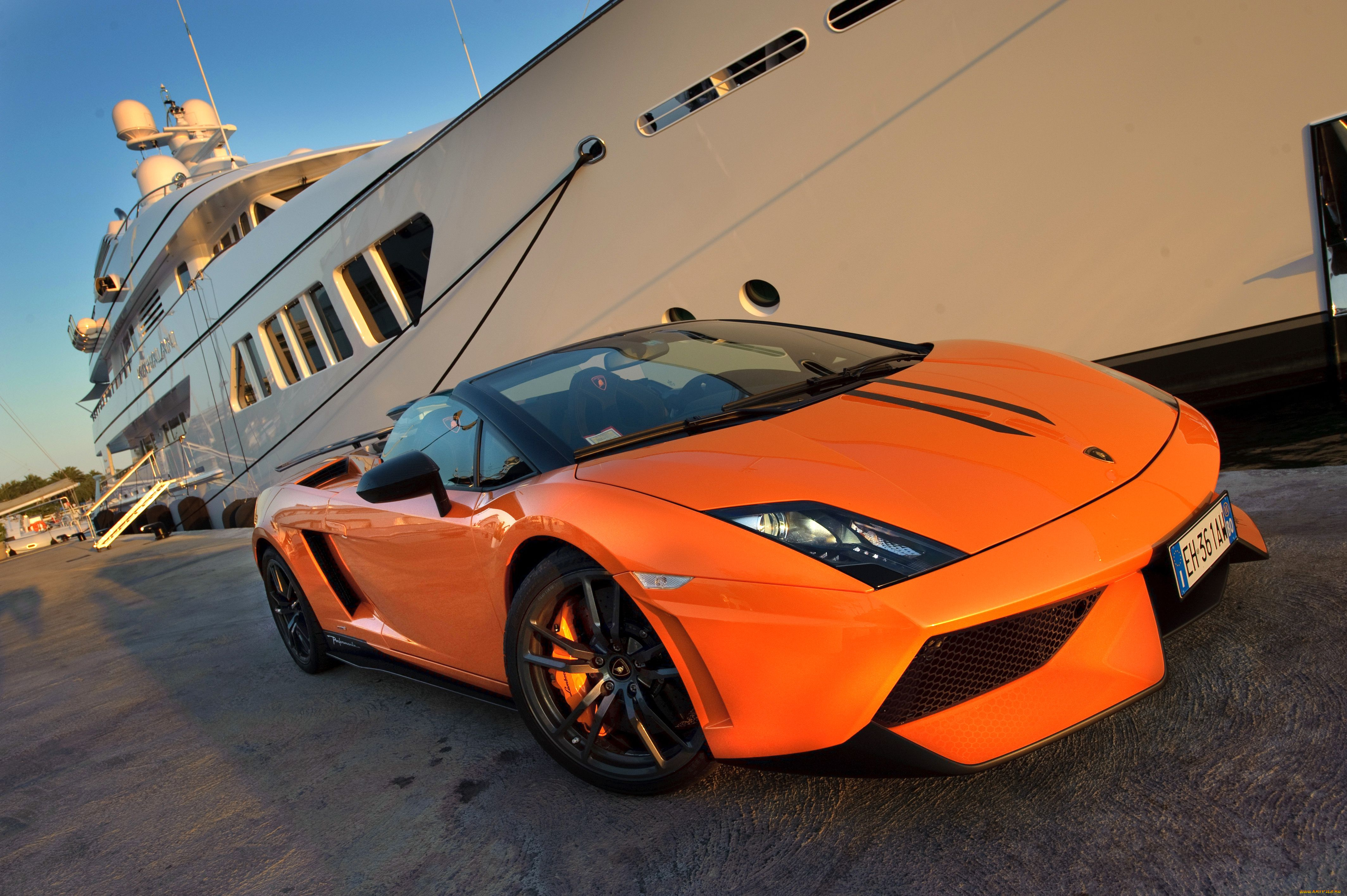 2011, lamborghini, gallardo, lp, 570, автомобили, яхта