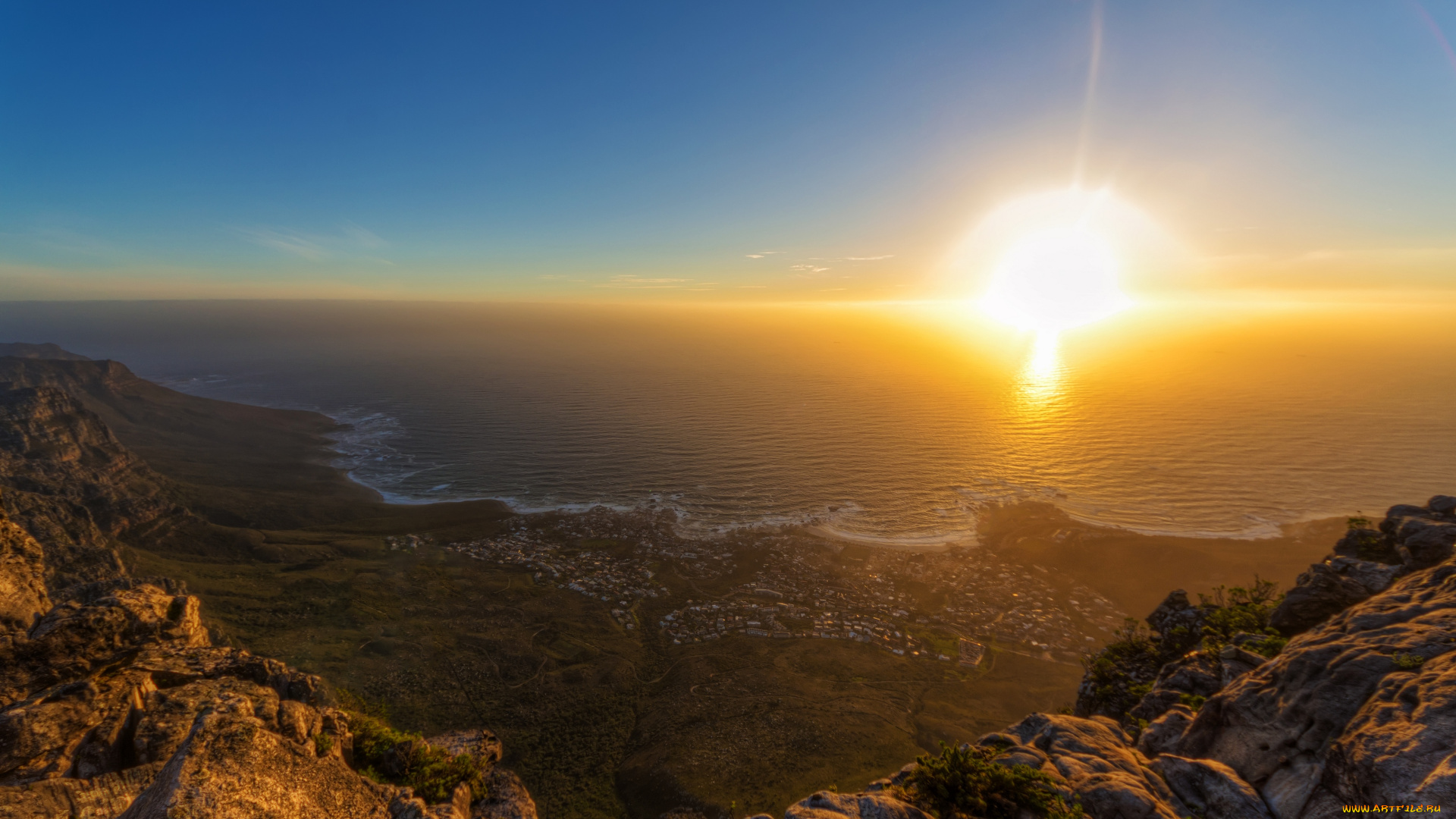 природа, восходы, закаты, солнце, африка, юар, кейптаун