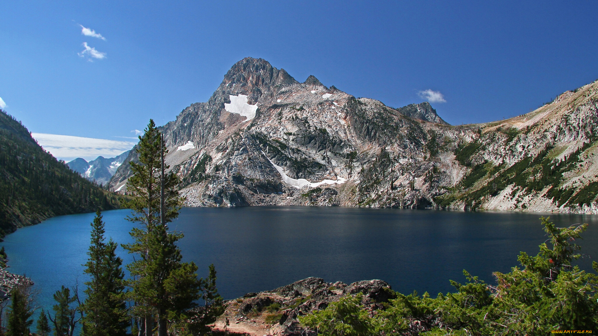 sawtooth, national, recreation, area, idaho, природа, реки, озера, горное, озеро, айдахо, mount, regan, lake, горы