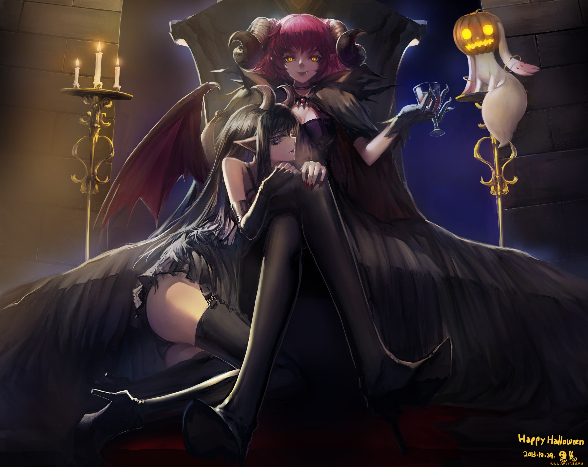 by, blackrabbitsoul, аниме, mahou, shoujo, madoka, magika, magica, akemi, homura, halloween, kaname