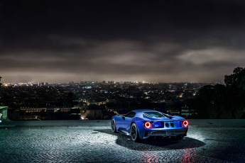 обоя автомобили, ford, синий, 2015г, gt, concept