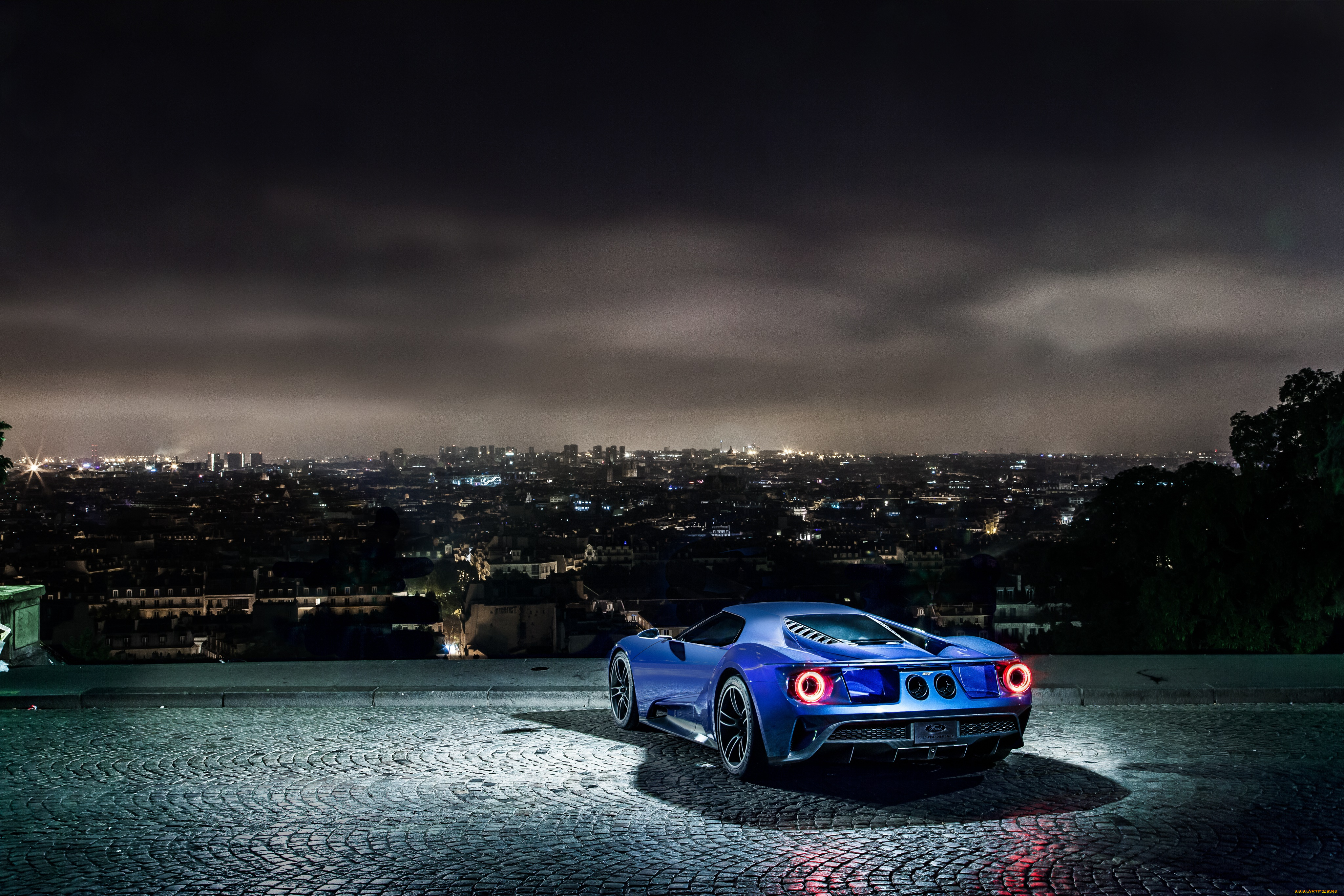 автомобили, ford, синий, 2015г, gt, concept