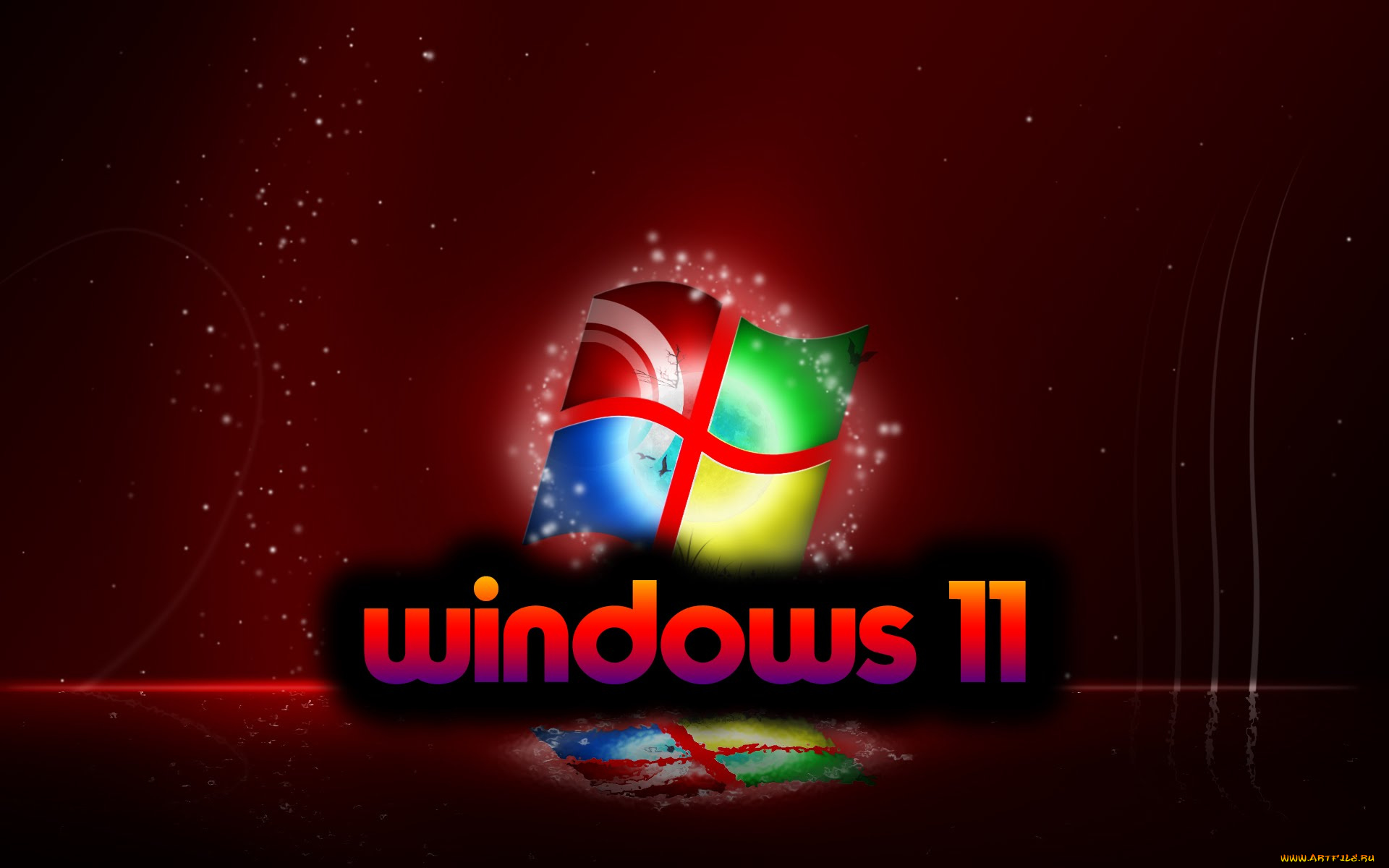 компьютеры, windows, 11, фон, логотип