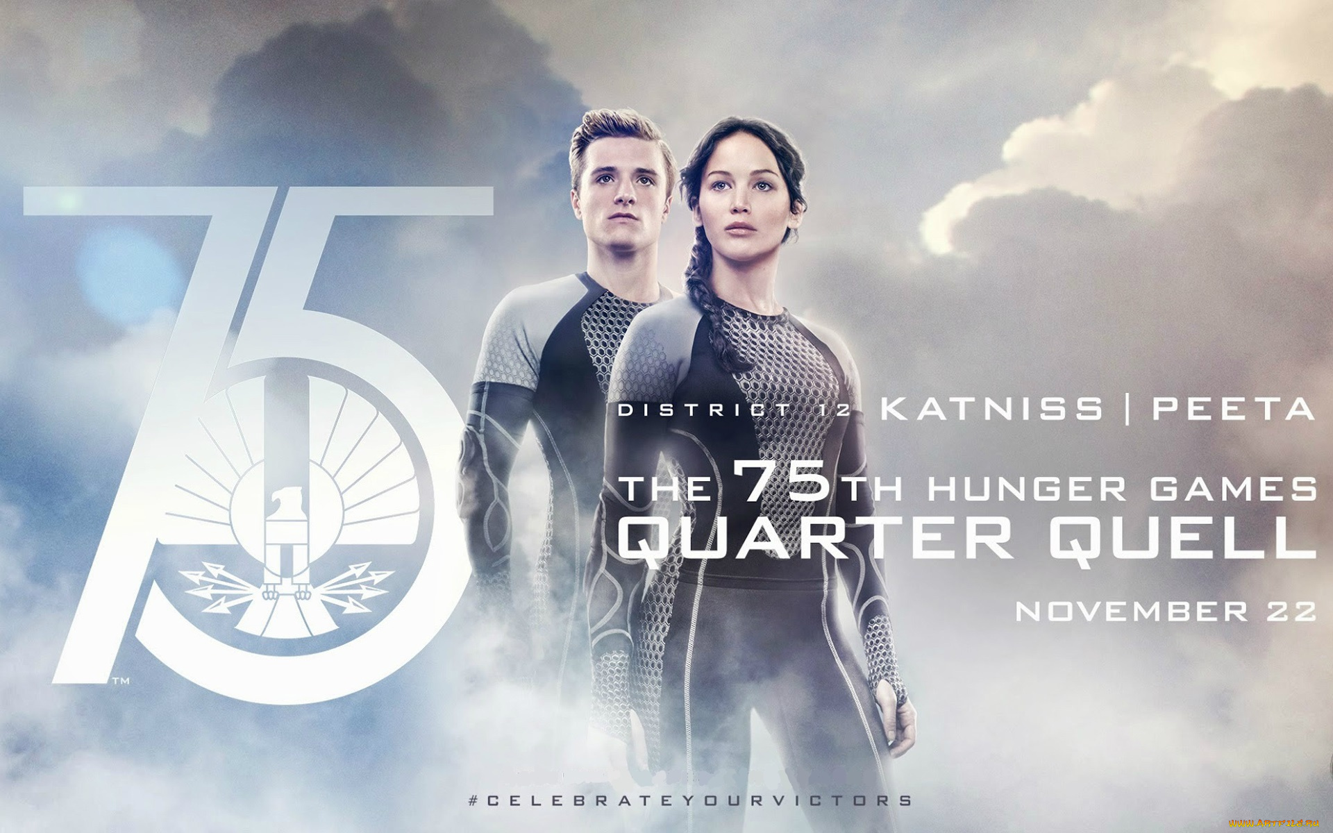 кино, фильмы, the, hunger, games, , catching, fire, парень, девушка, облака