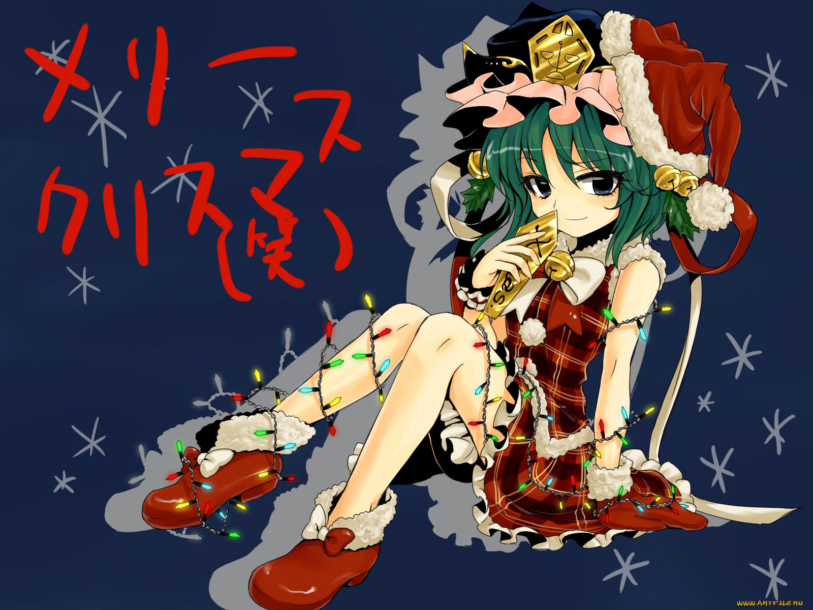 touhou, аниме, merry, chrismas, winter