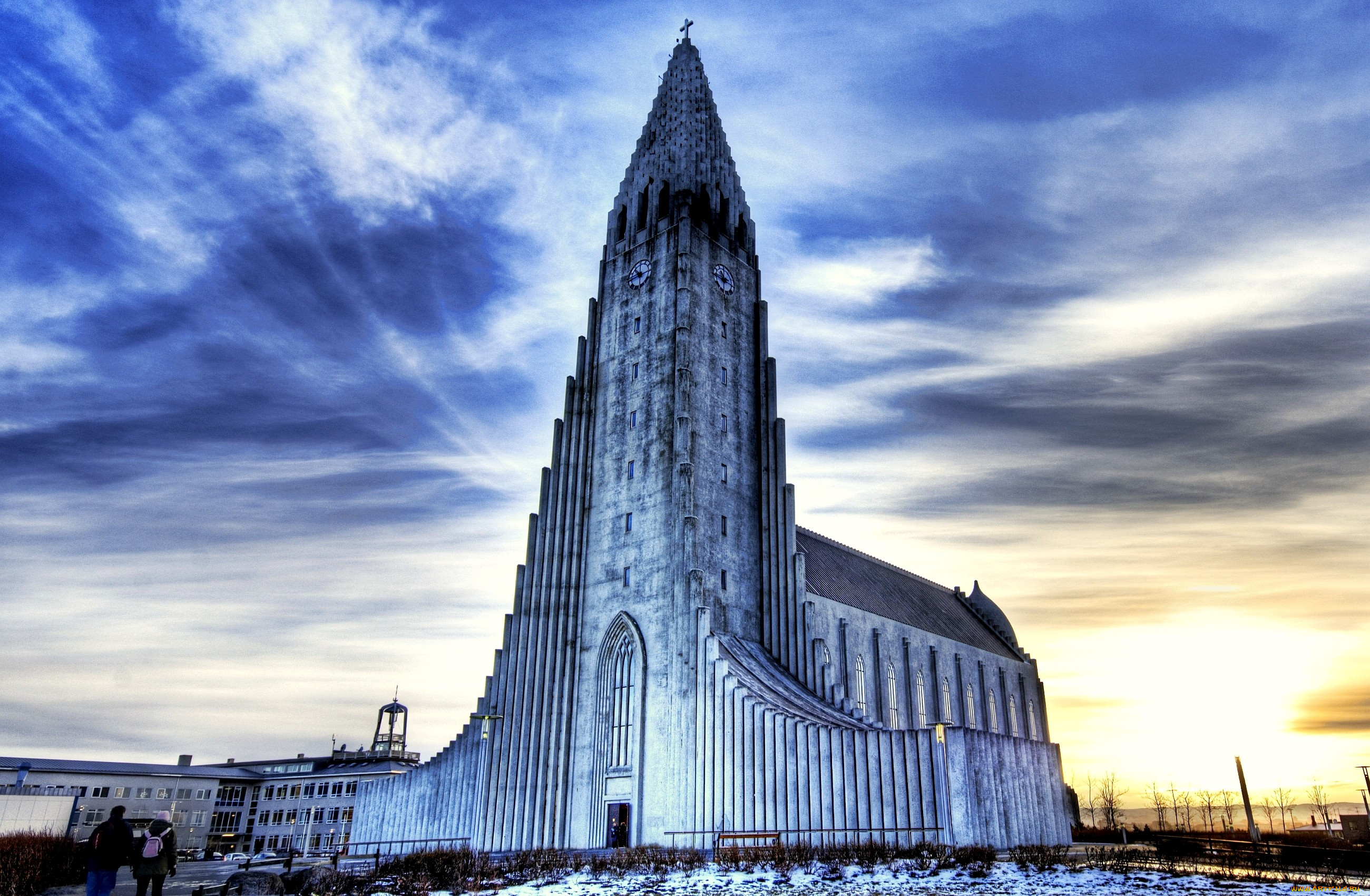 кафедральный, собор, рейкьявике, исландия, города, рейкьявик