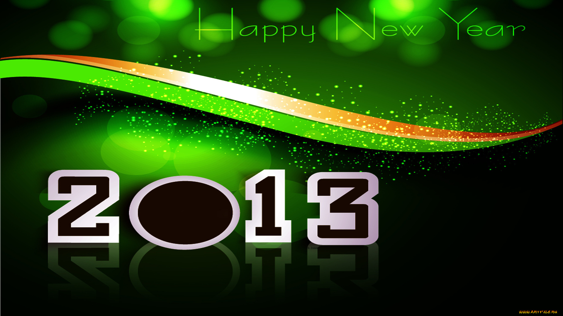 праздничные, векторная, графика, новый, год, зеленый
