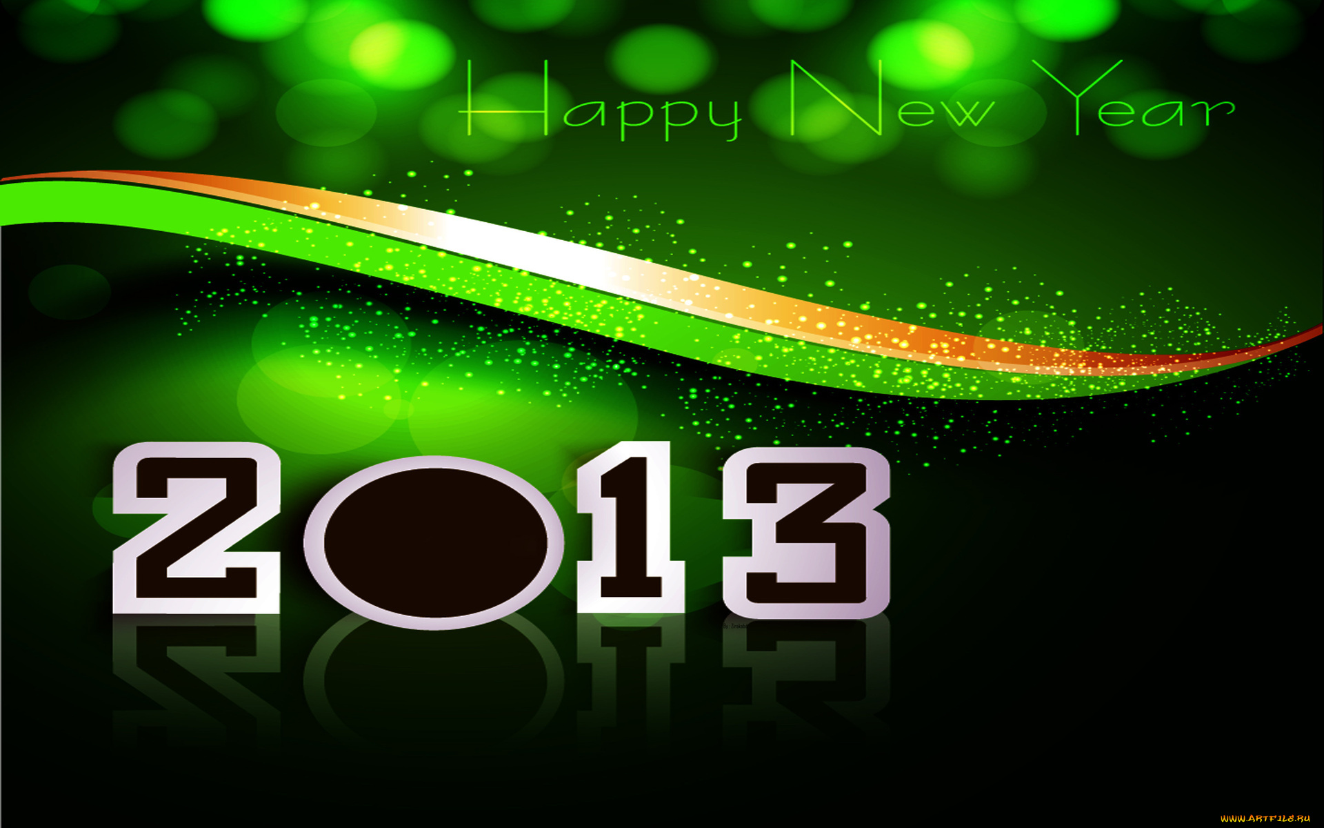 праздничные, векторная, графика, новый, год, зеленый
