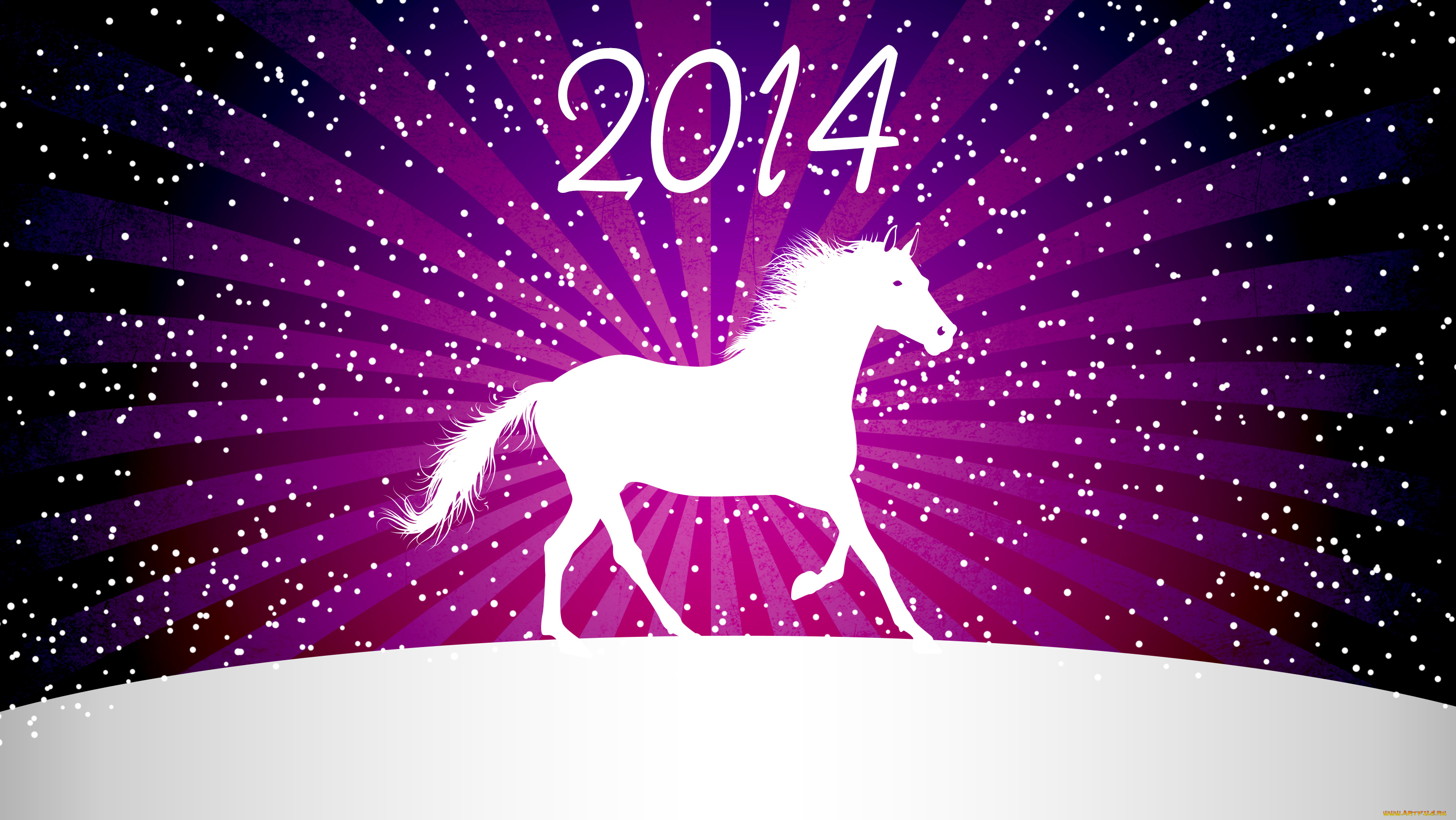 праздничные, векторная, графика, , новый, год, horse, new, year, minimalism, snow, winter, 2014