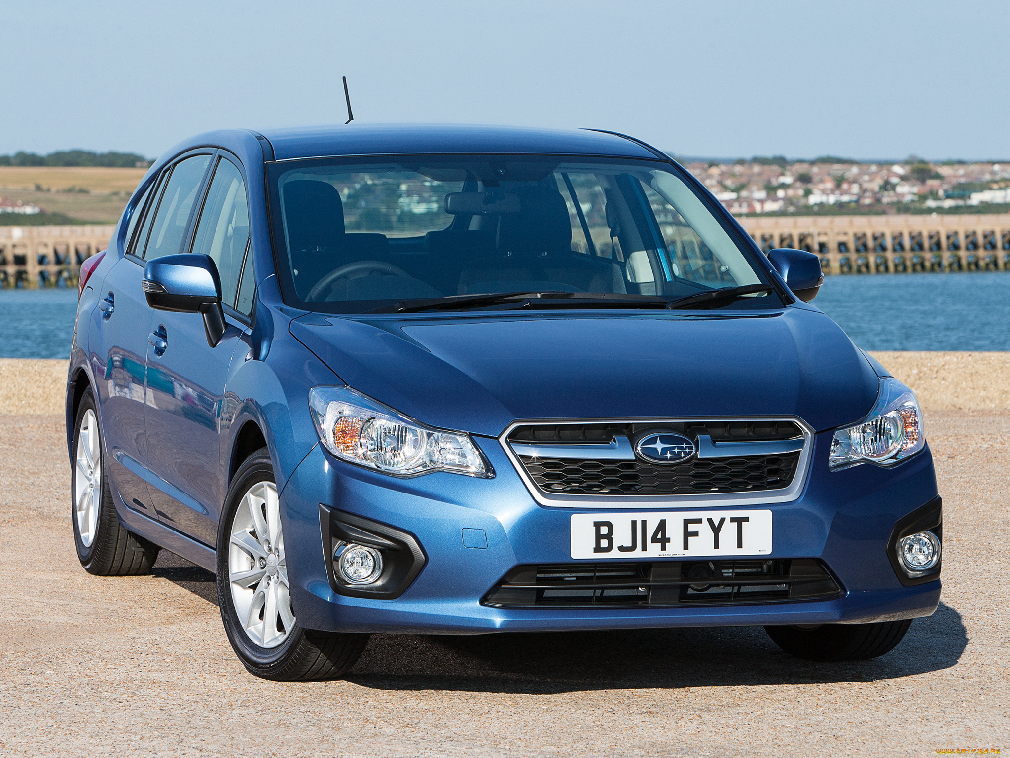 автомобили, subaru, синий, 2014г, gp, uk-spec, impreza