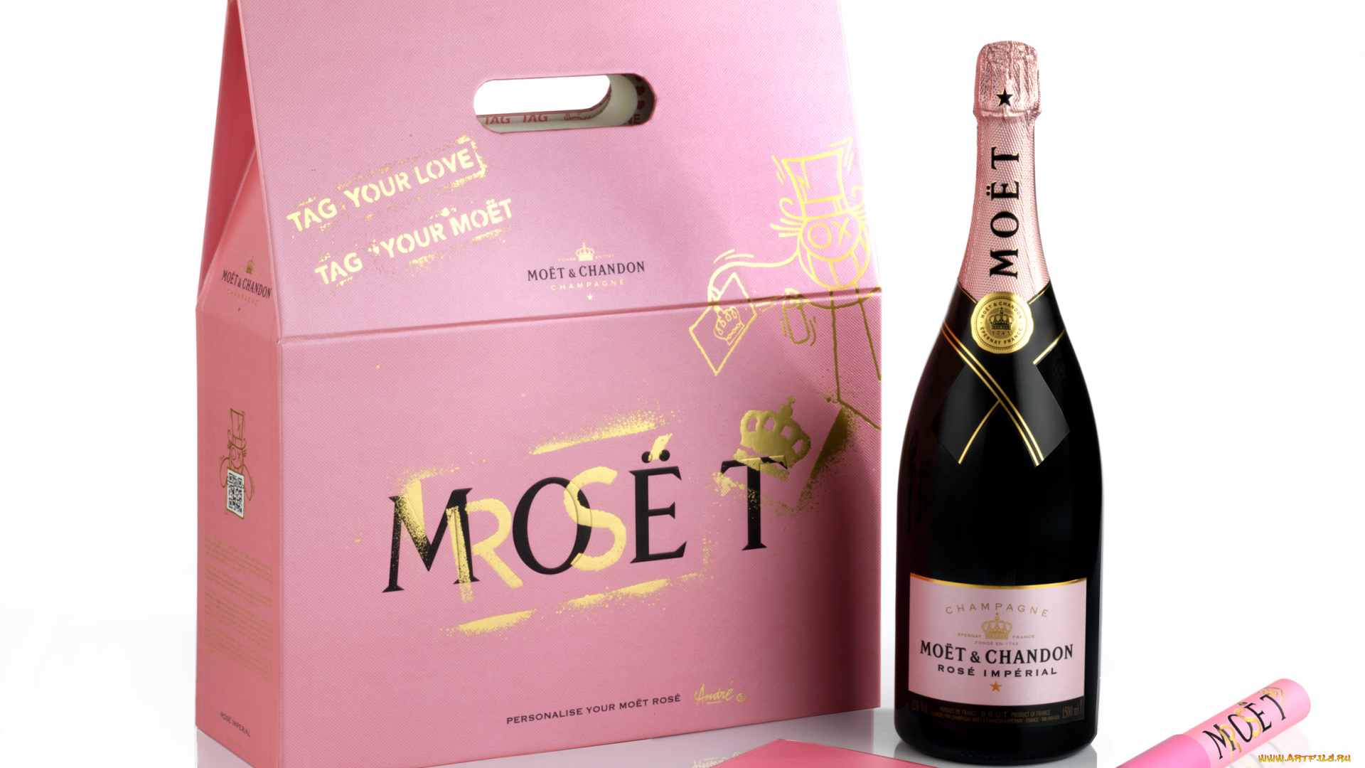 бренды, moet, &, chandon, розовое, бокалы, шампанское, moet, chandon