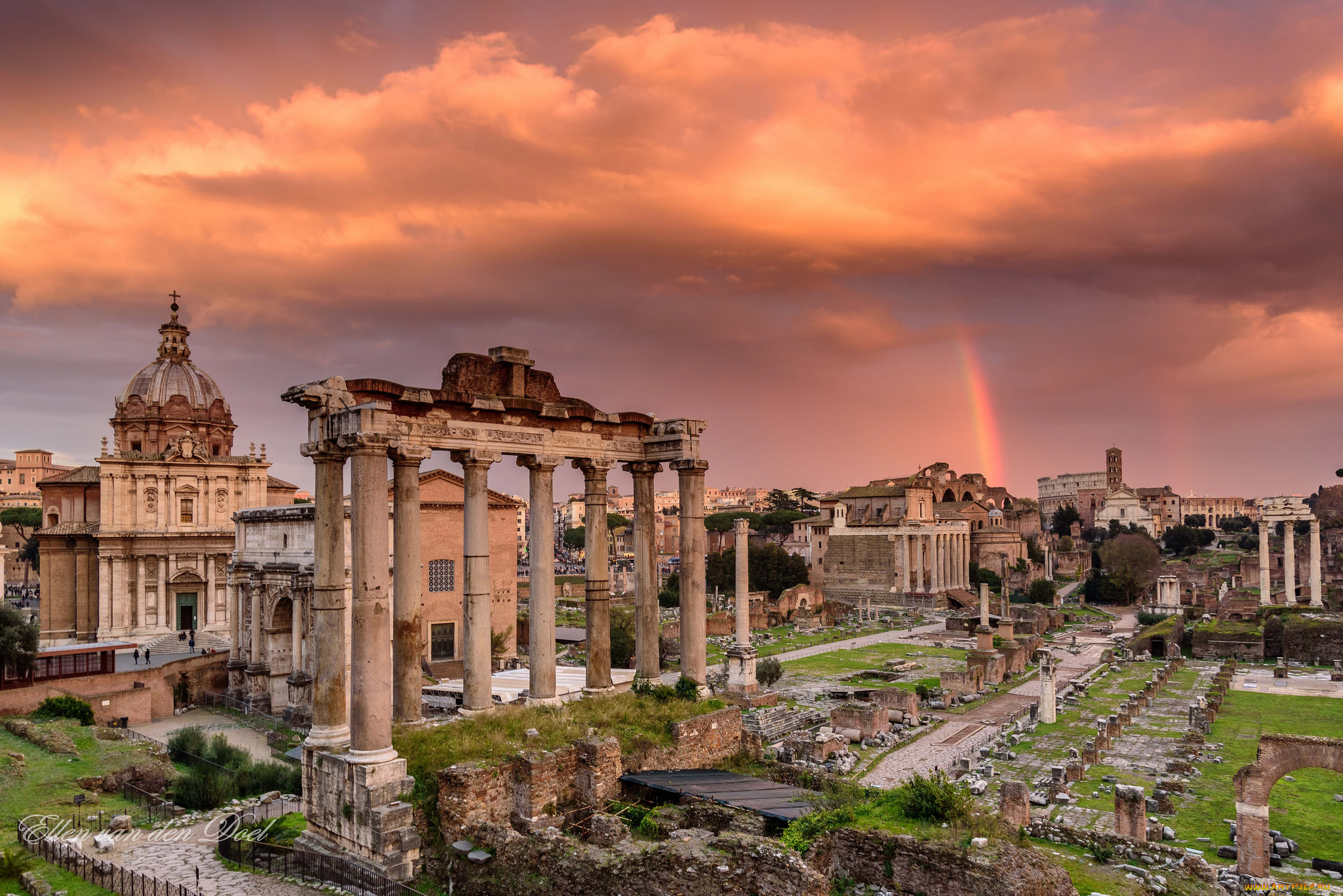 forum, romanum, in, rome, города, рим, , ватикан, , италия, антик