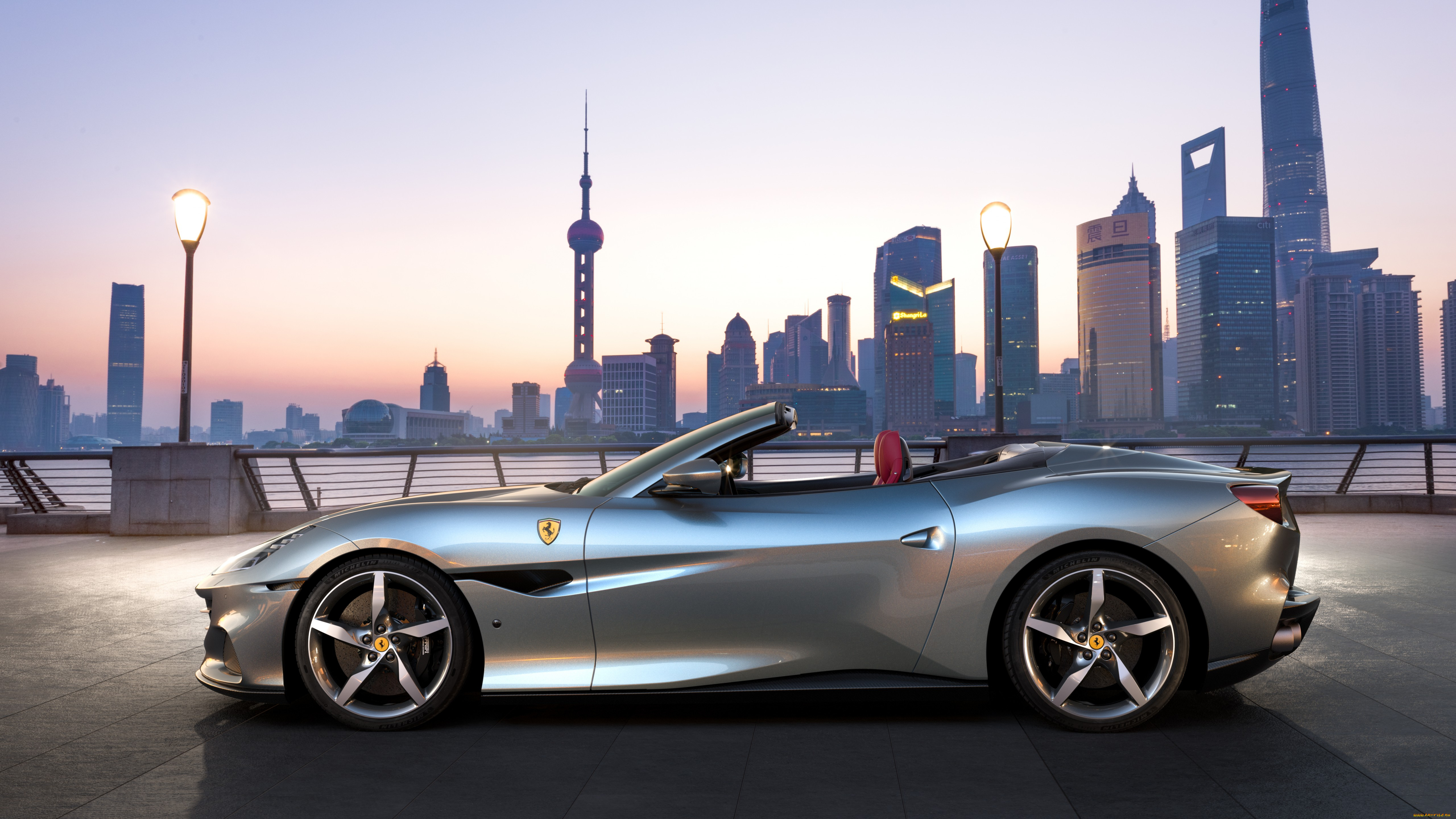 2020, ferrari, portofino, m, автомобили, ferrari, город, купе, кабролет, феррари, профиль, 2020, portofino, m